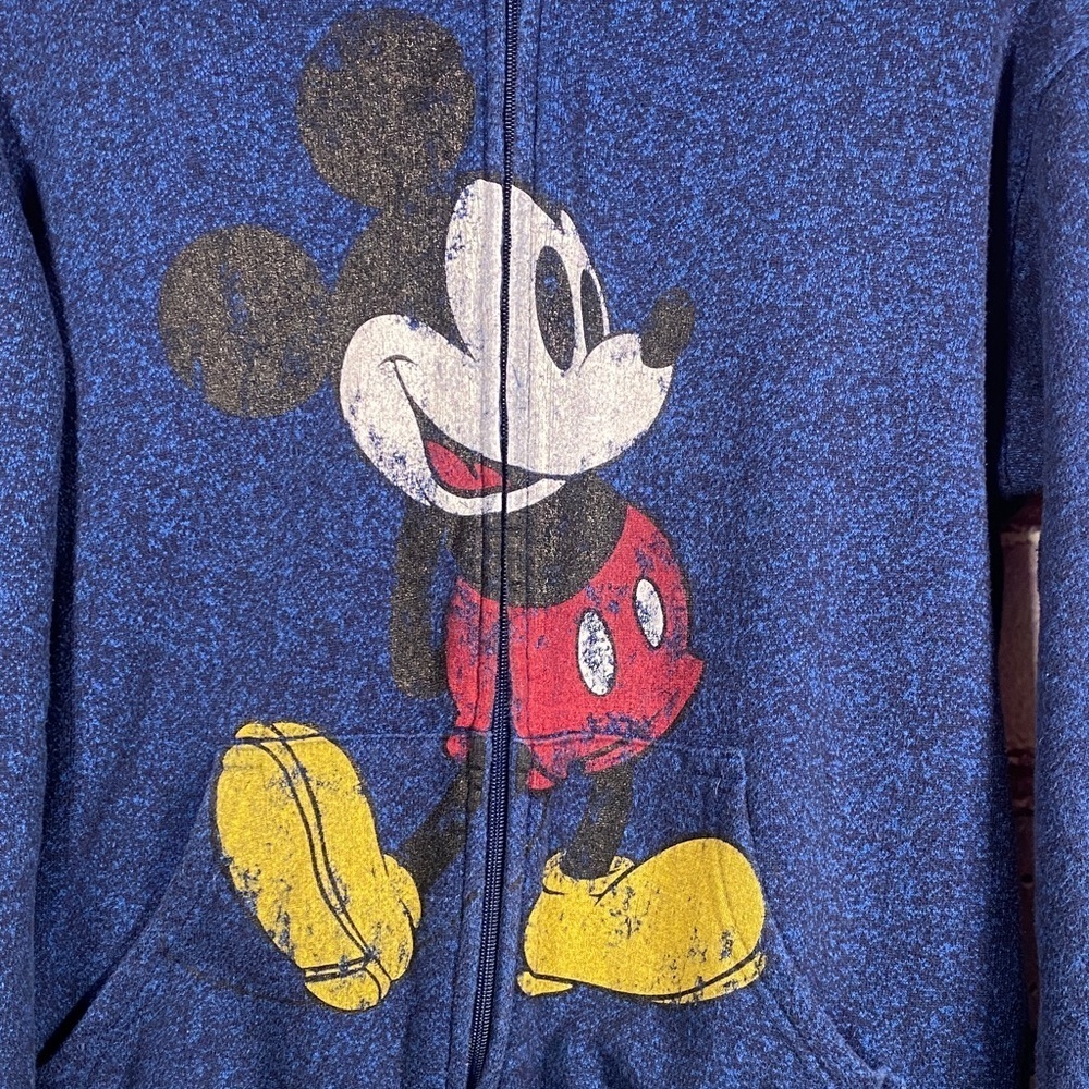 Disney Mickey Mouse Zip Up Hoodie Youth XL Purple Graphic Full Zip Jacket - Picture 3 of 6